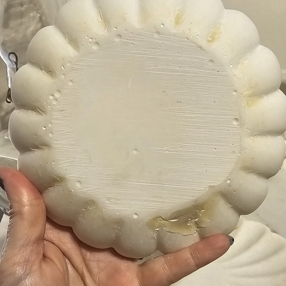 Scalloped White Decorative Plate - Picture 2 of 2